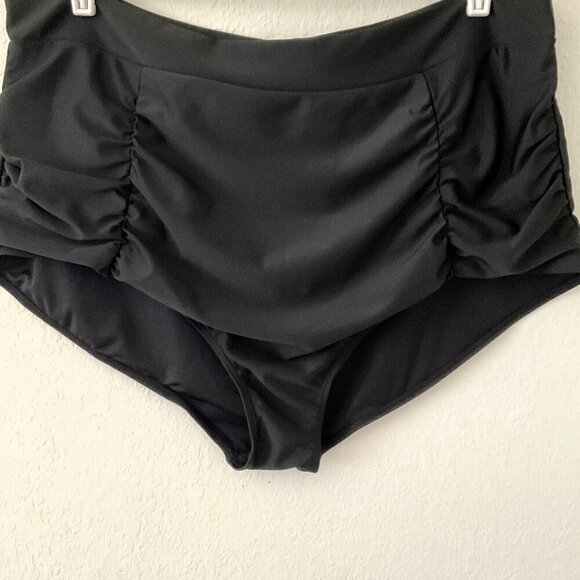 NEW DANIFY PLUS HIGH WAISTED RUCHED SWIMSUIT BOTTOMS - Picture 4 of 10